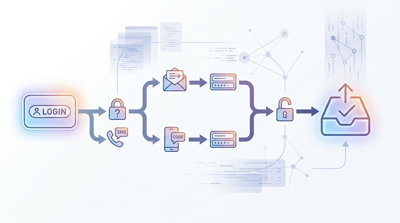 Step-by-step flowchart diagram showing the Yahoo account recovery process from visiting sign-in page through verification methods to password reset