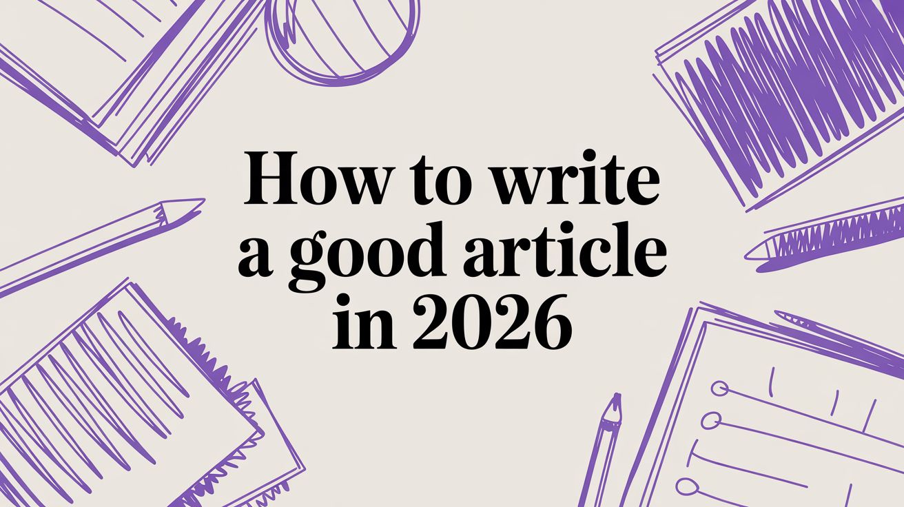 How to Write a Good Article in 2026